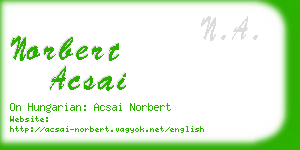 norbert acsai business card